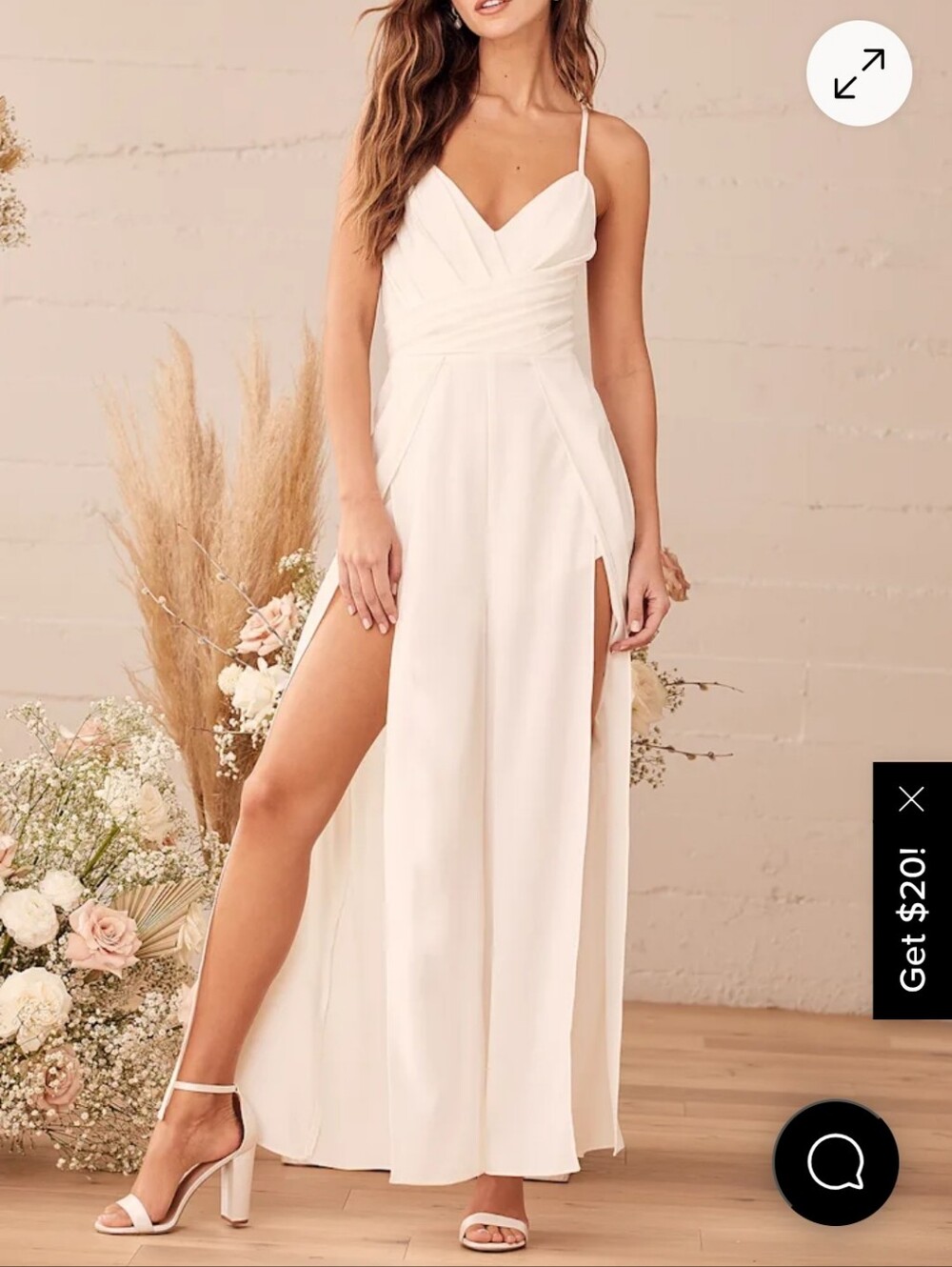 Time for You White Pleated Split Leg Jumpsuit